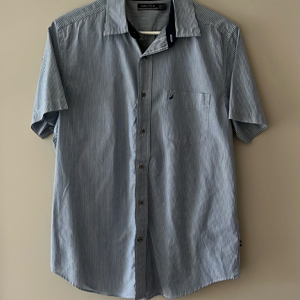 Mens Nautica short sleeve button down shirt